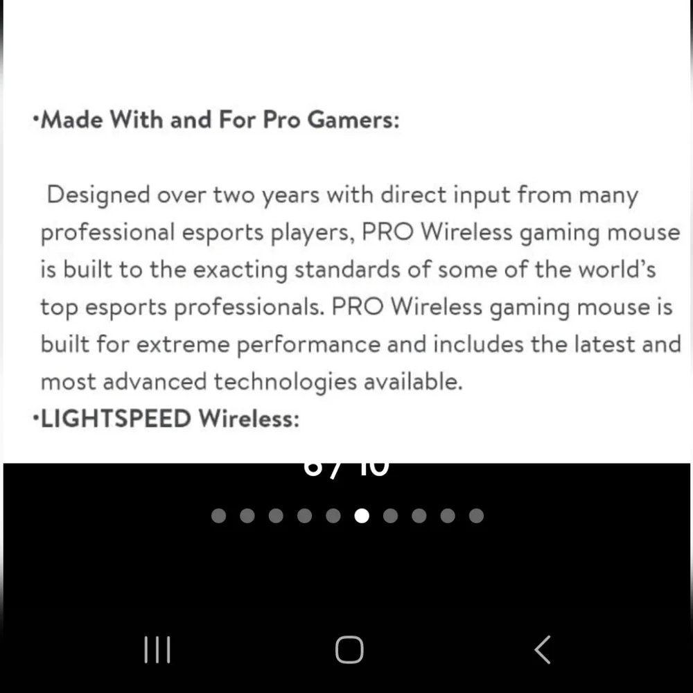 Logitech Black Wireless Gaming Mouse